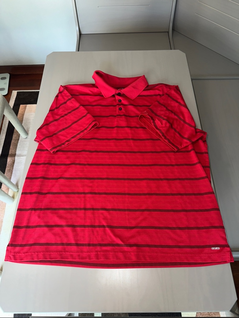 Champion Golf Red & Black Striped Polo Shirt